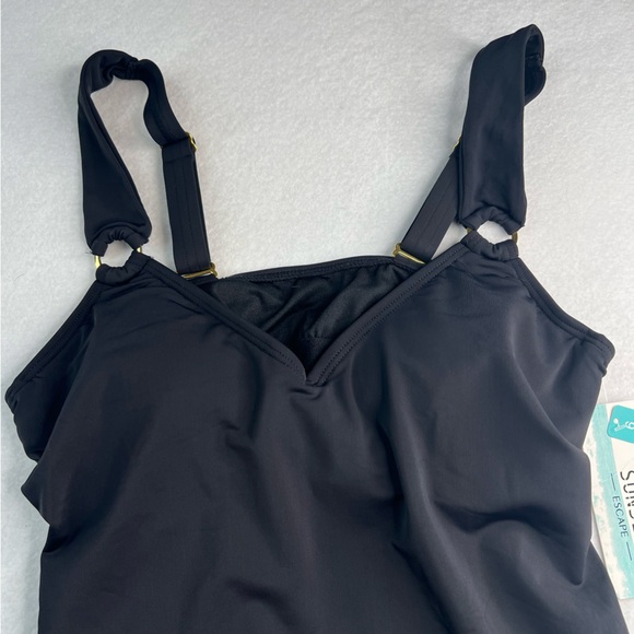 Sunsets Escape Black Amelia Tankini top size 6 - Picture 4 of 12
